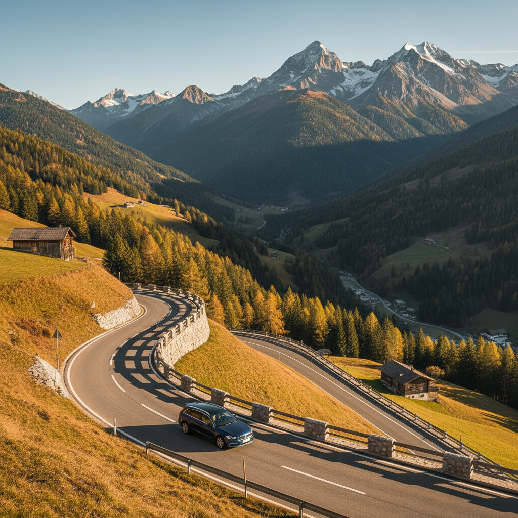 Aussichtsreiche Alpenstraße in Österreich – Roadtrip
